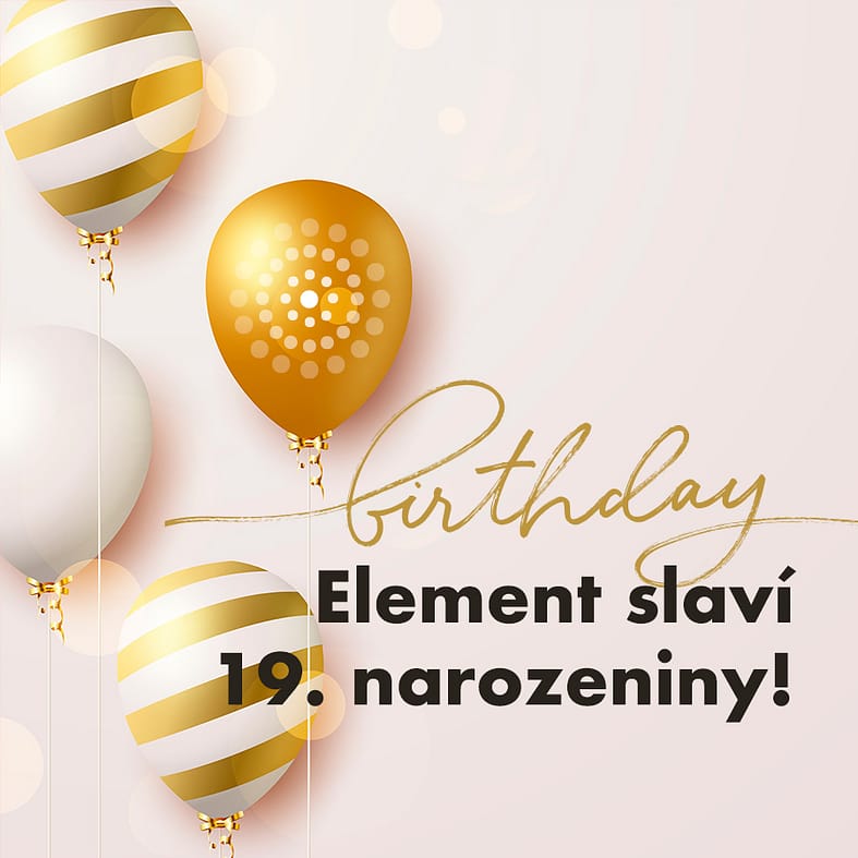 Podcast banner: Narozeniny Elementu 2022